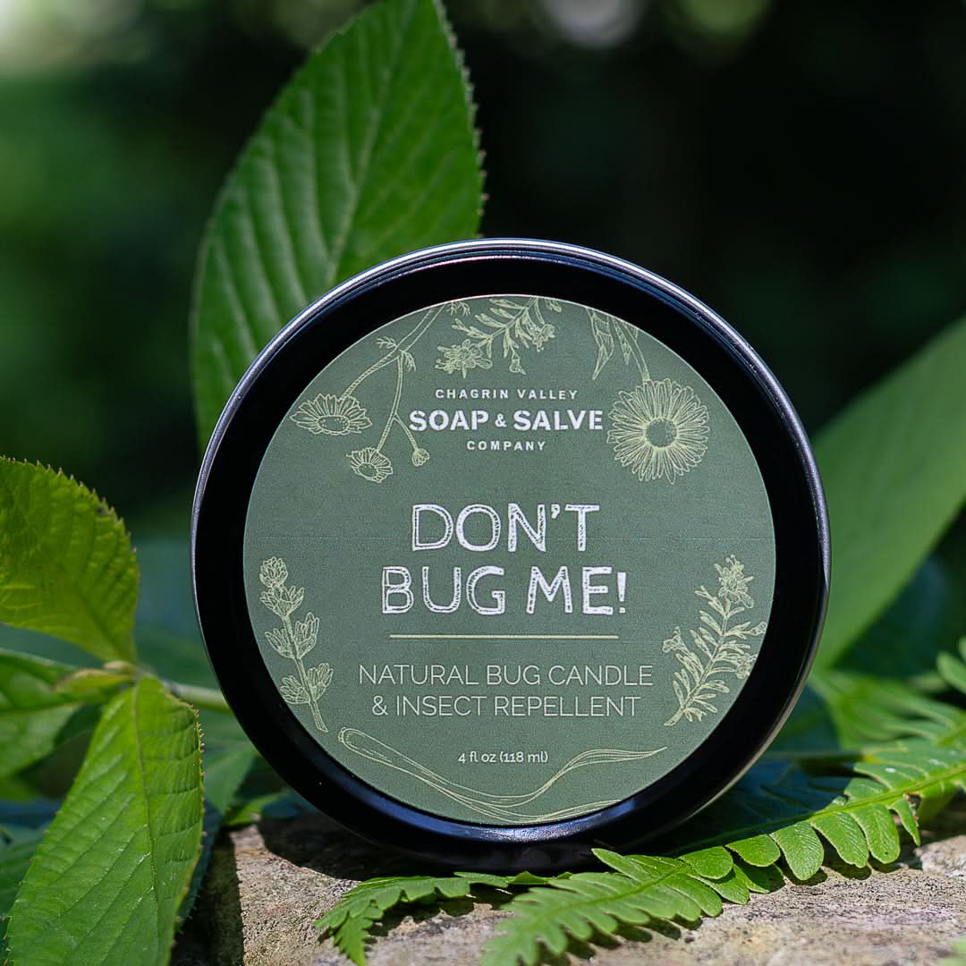 Chagrin Valley Soap & Salve Bug Repellent 4 fl oz Tin Body & Massage Candle: Don&