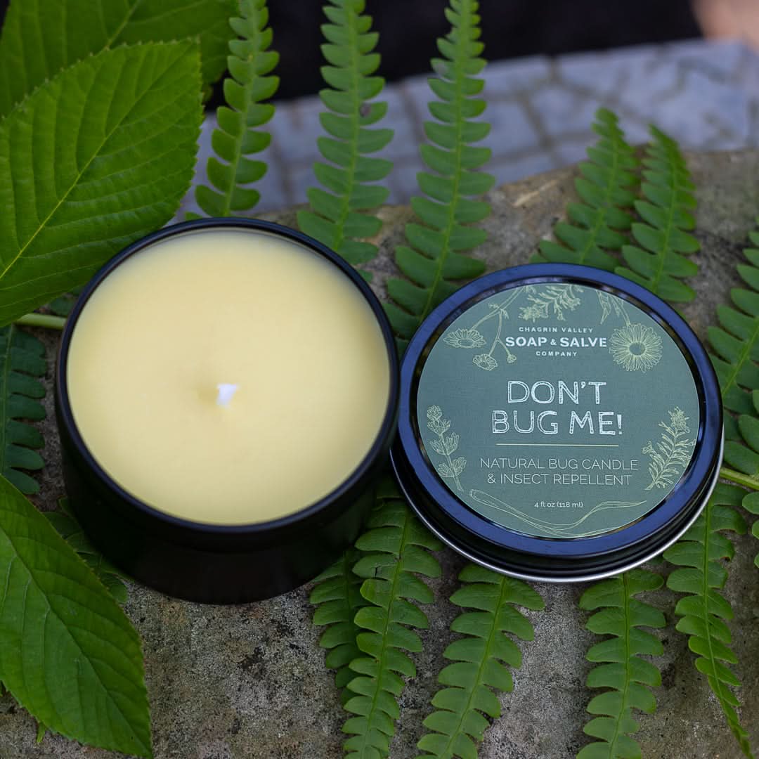 Chagrin Valley Soap & Salve Bug Repellent 4 fl oz Tin Body & Massage Candle: Don&