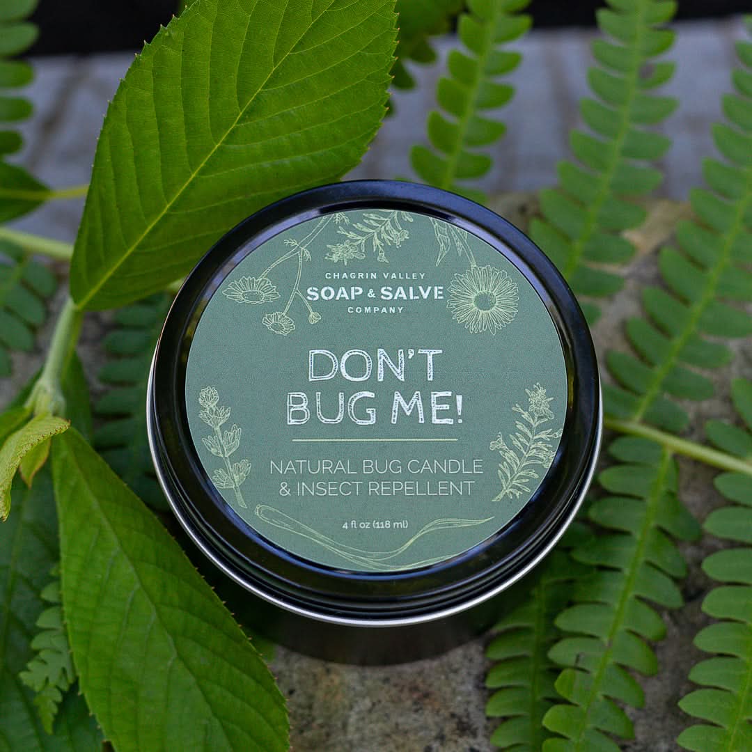 Chagrin Valley Soap & Salve Bug Repellent 4 fl oz Tin Body & Massage Candle: Don&