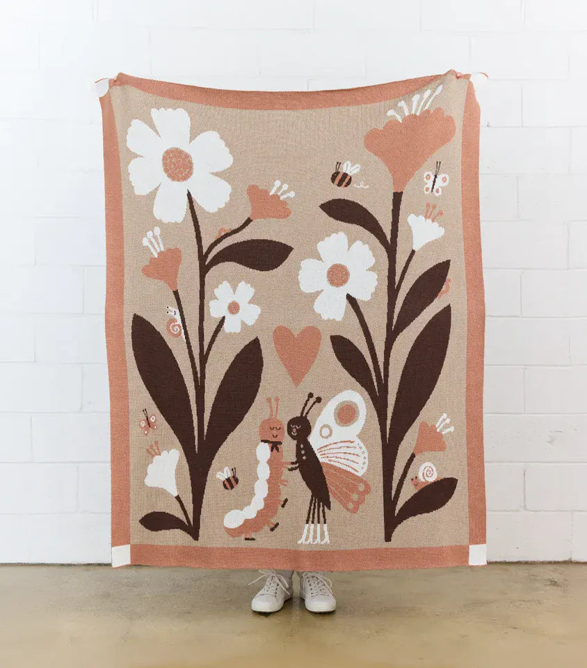 Biquette Throw Blanket Bugs in Love