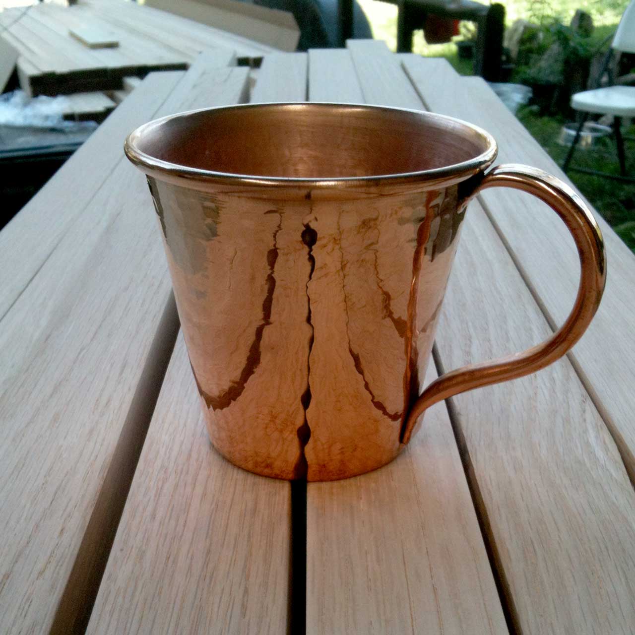 Sertodo Cups Solid Copper Mule Mug, Copper Handle, 12 oz