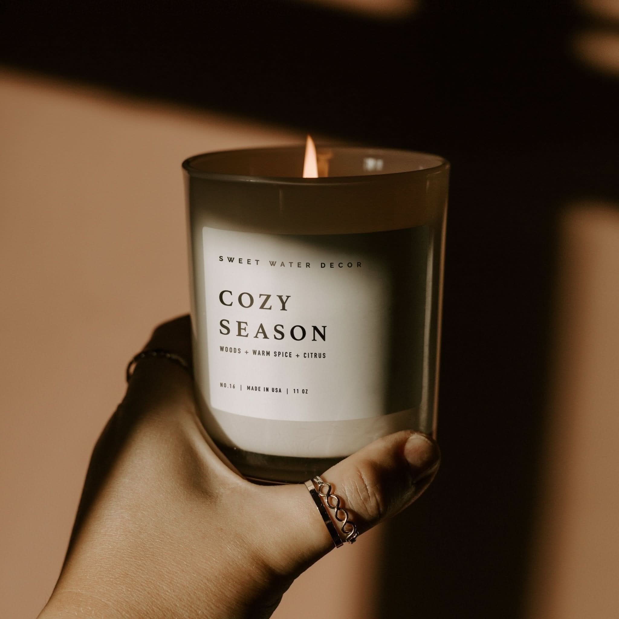 Cozy Season Soy Candle - White Jar - 11 oz - My American Goods