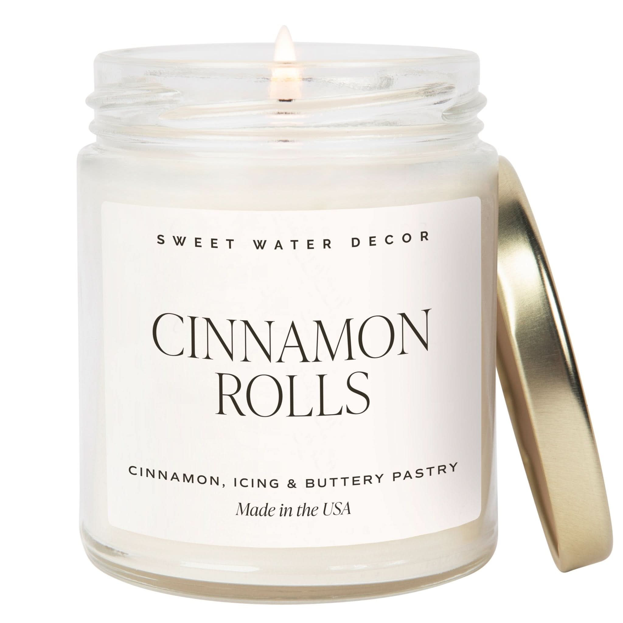 Cinnamon Rolls Soy Candle - Clear Jar - 9 oz - My American Goods