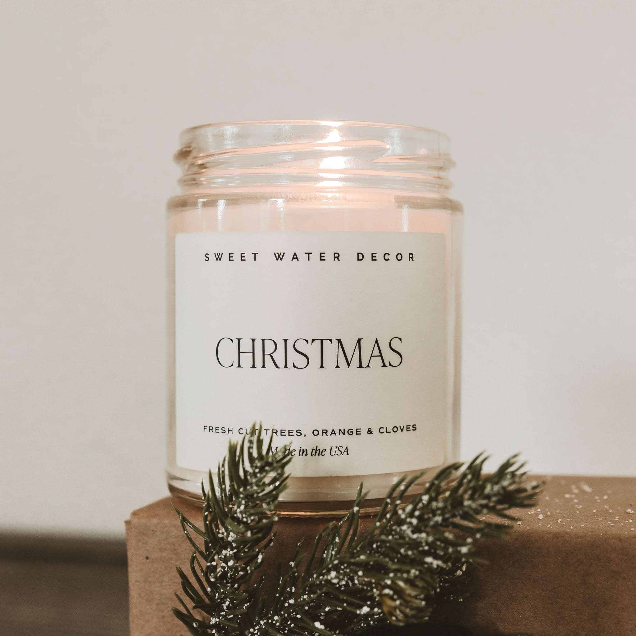 Christmas Soy Candle - Clear Jar - 9 oz - My American Goods