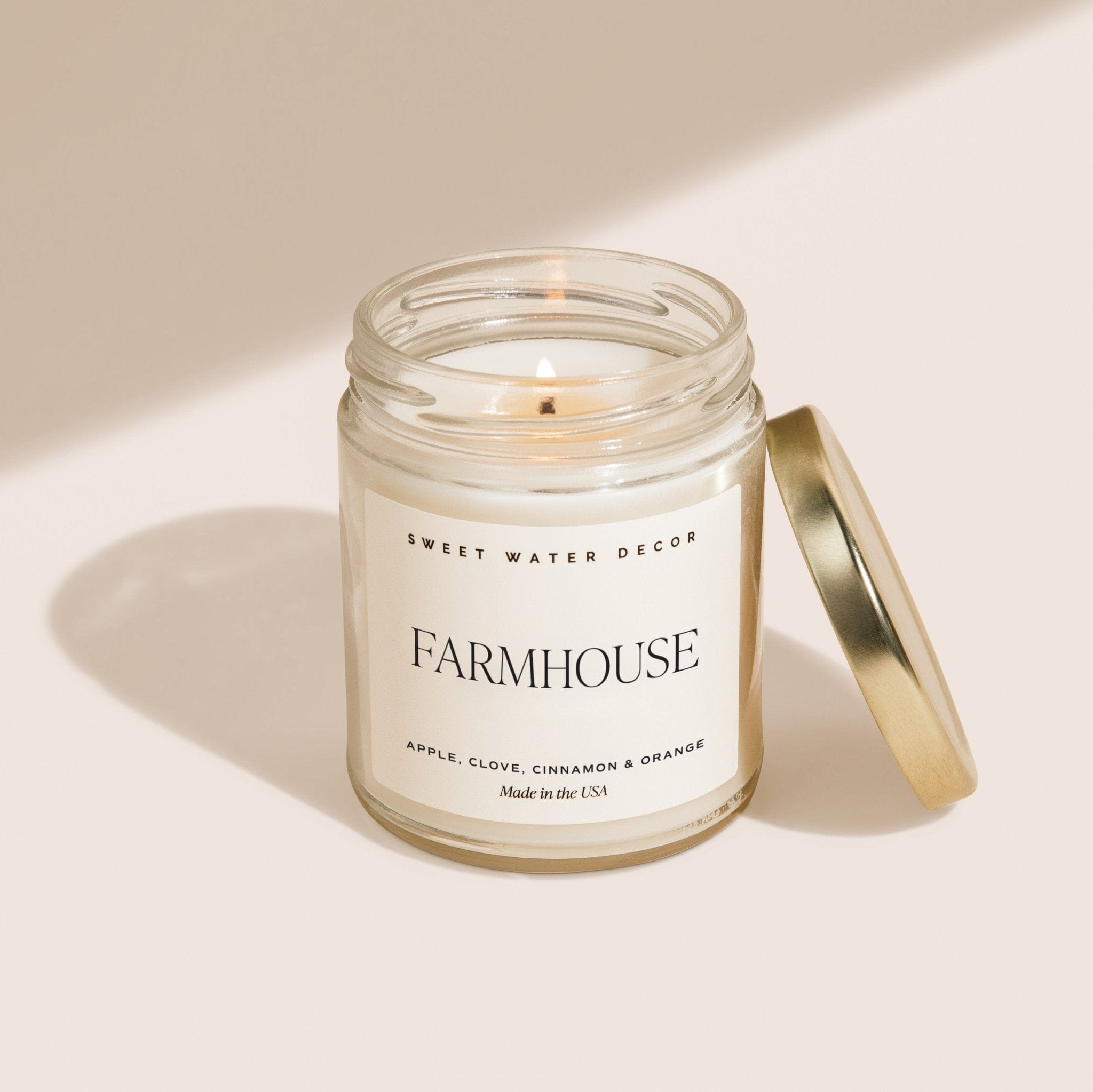 Sweet Water Decor Candles Farmhouse Soy Candle - Clear Jar - 9 oz