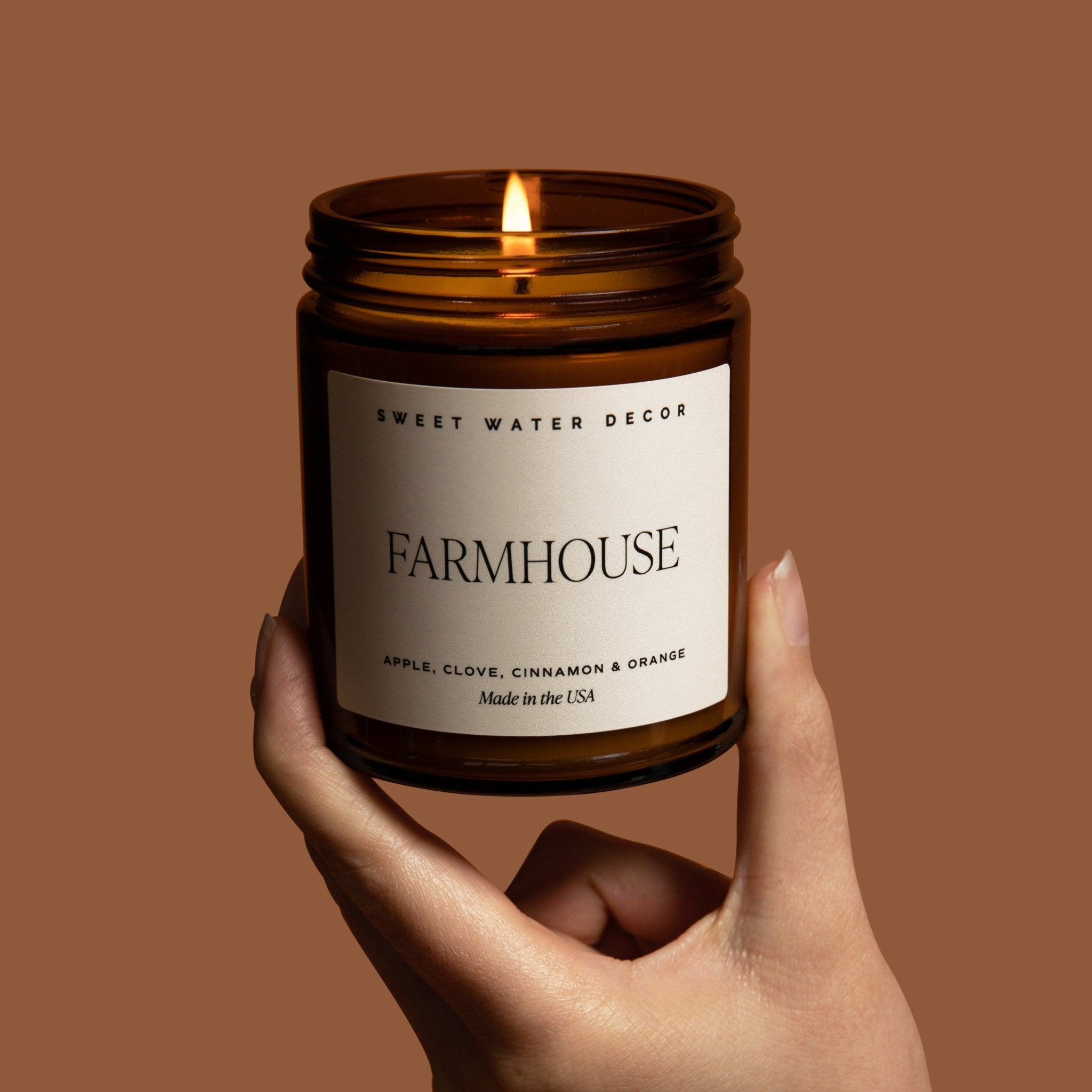 Farmhouse Soy Candle - Amber Jar - 9 oz - My American Goods