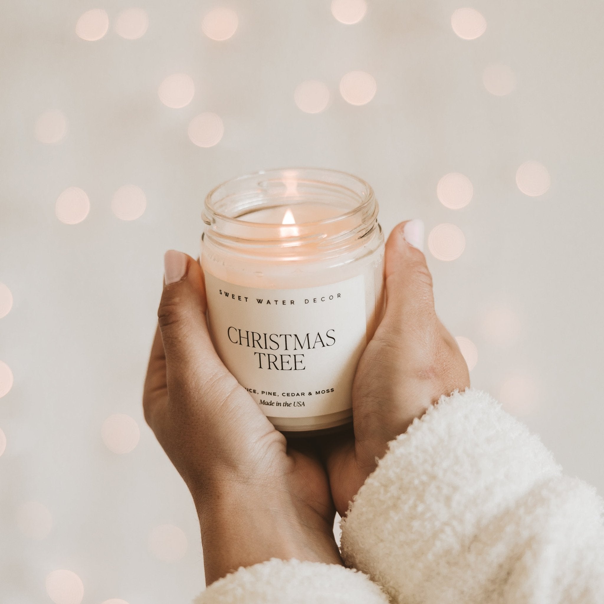 Christmas Tree Soy Candle - Clear Jar - 9 oz - My American Goods