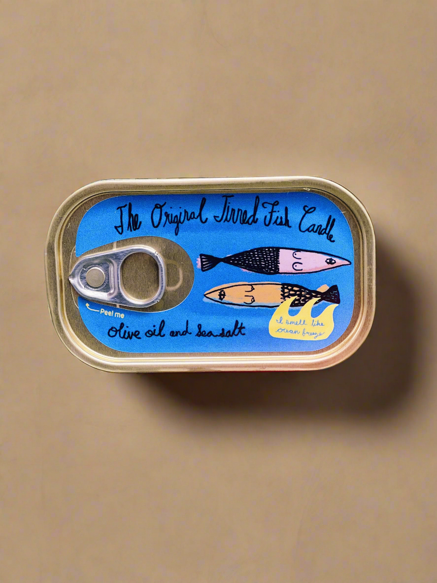 Tinned Fish Candle - Olive Oil and Sea Salt (Ocean Breeze Scented) - My American Goods