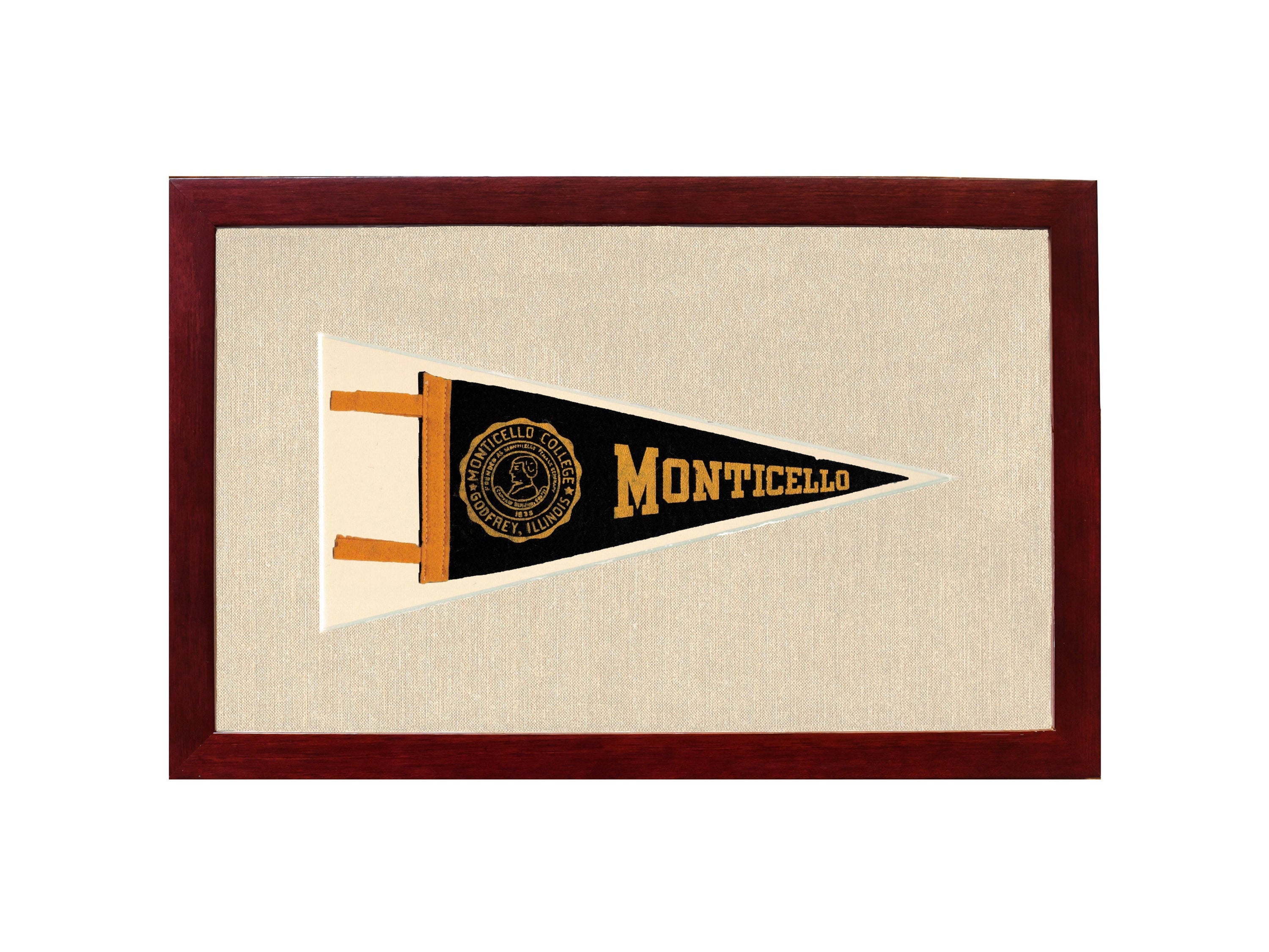 Vintage Monticello College Pennant
