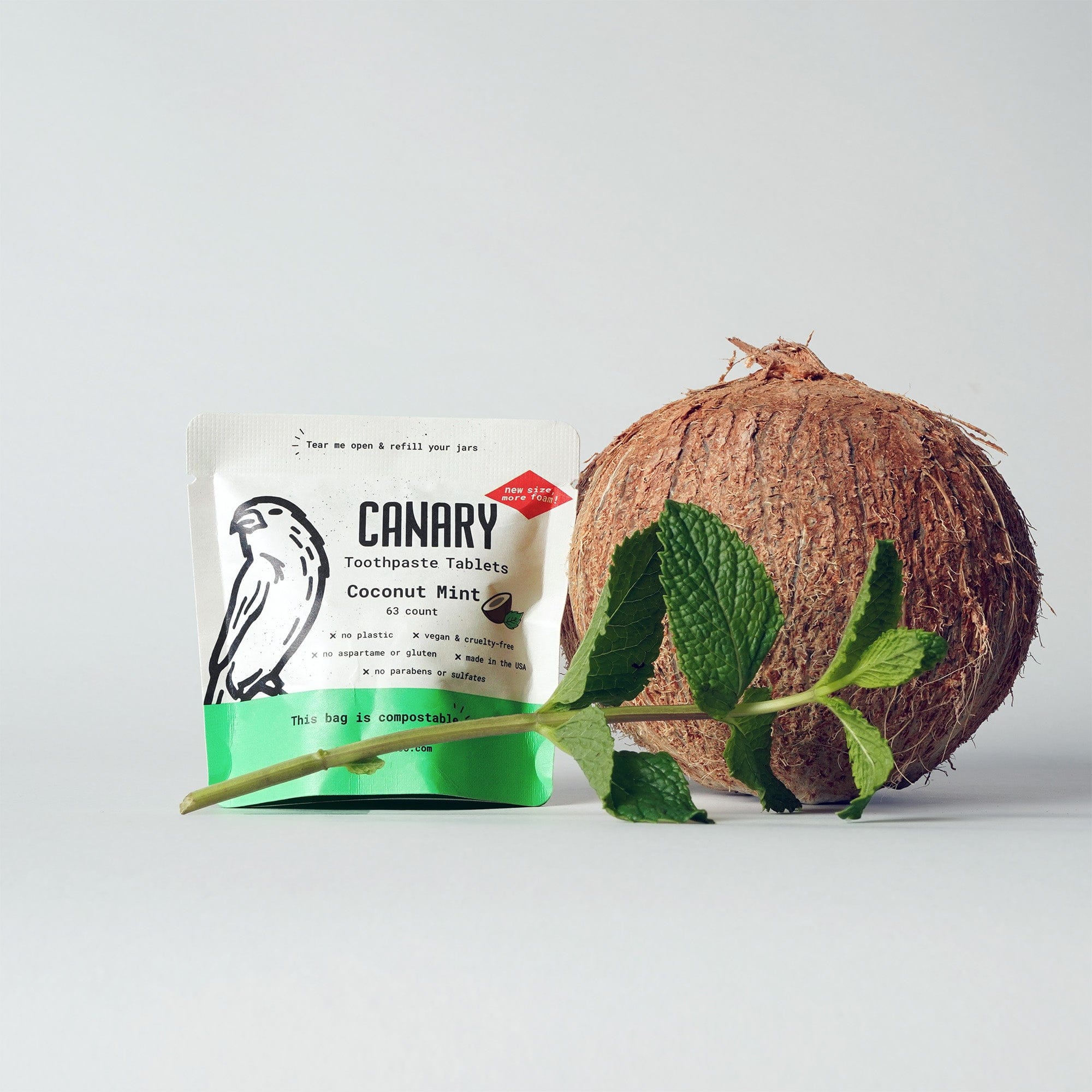 Canary Toothpaste Tablets Coconut Mint Toothpaste Tablets