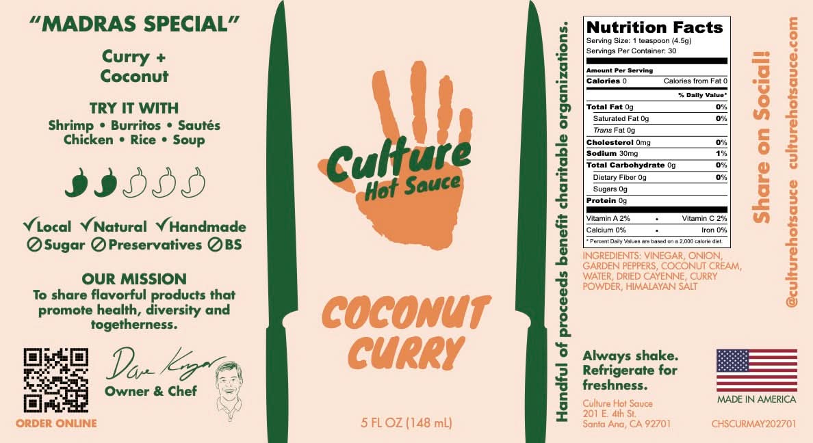 Culture Hot Sauce Hot Sauce Coconut Curry | Hot Sauce