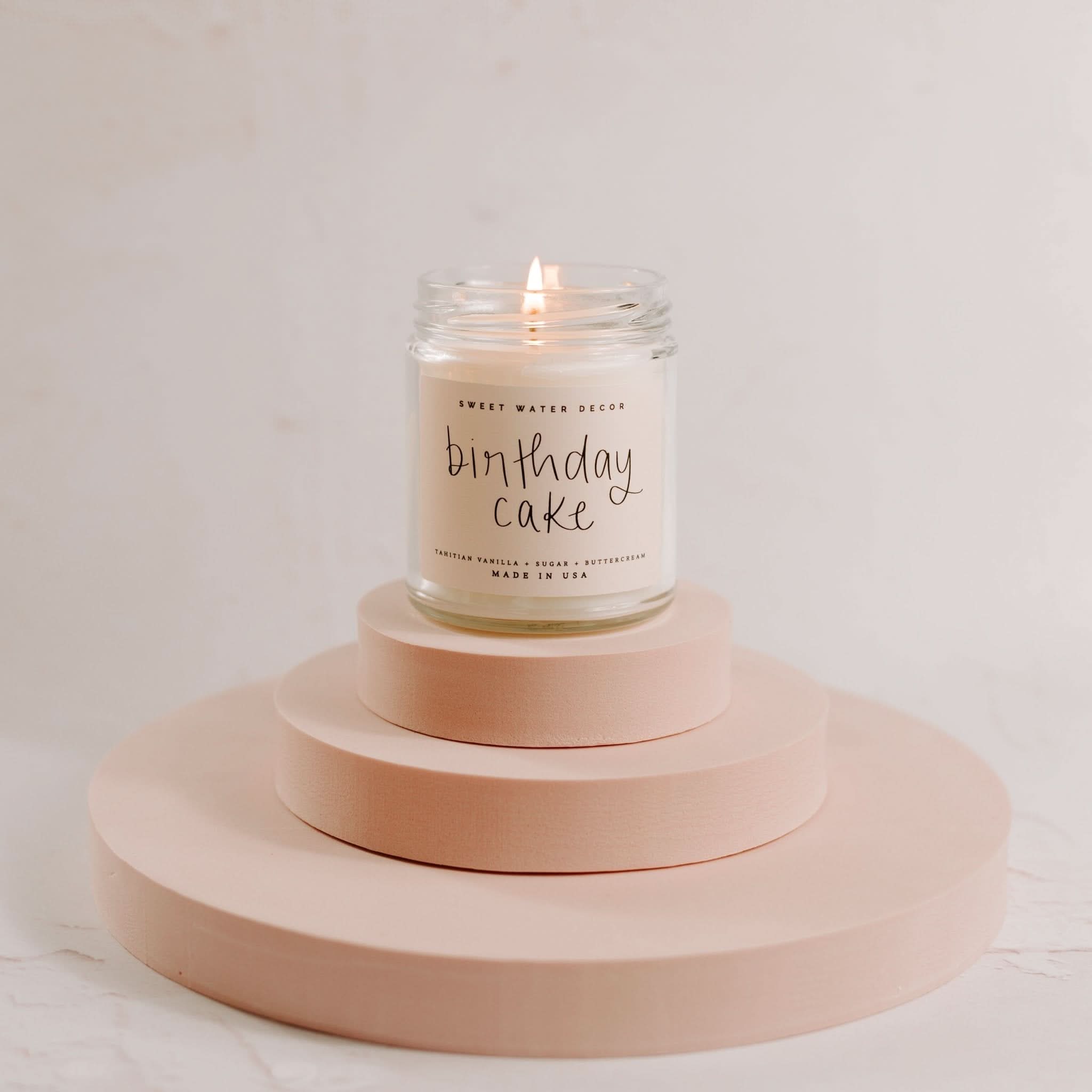 Birthday Cake Soy Candle - Clear Jar - 9 oz - My American Goods