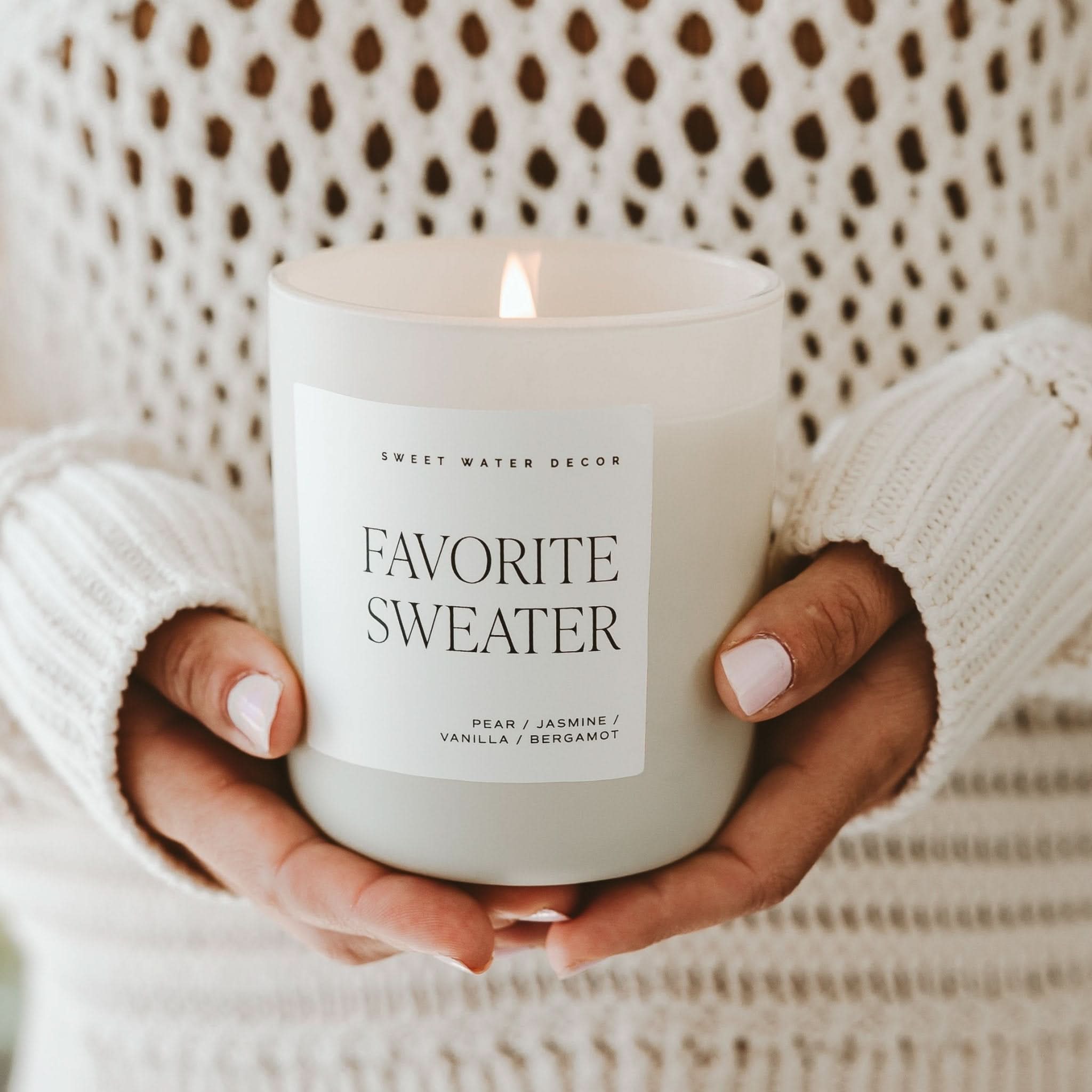 Favorite Sweater Soy Candle - Tan Matte Jar - 15 oz - My American Goods