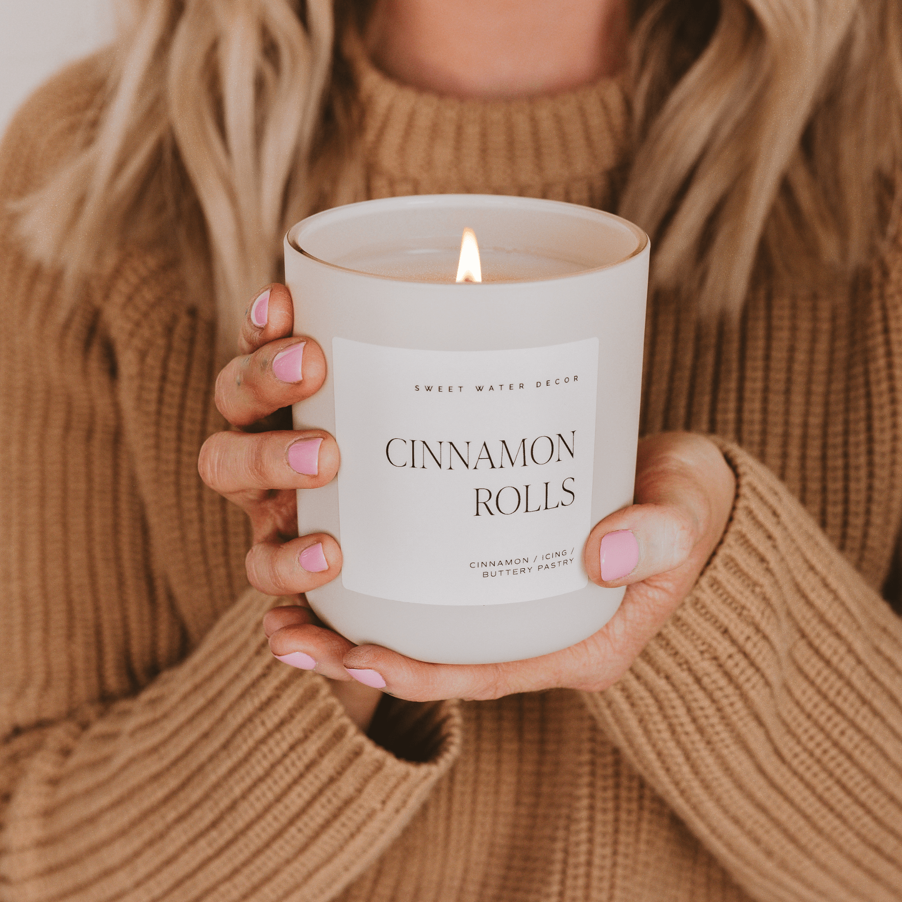 Cinnamon Rolls Soy Candle - Tan Matte Jar - 15 oz - My American Goods