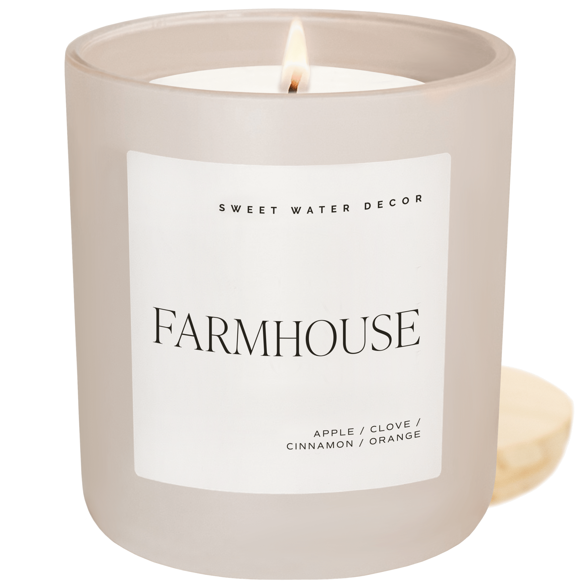 Sweet Water Decor Candles Farmhouse Soy Candle - Tan Matte Jar - 15 oz