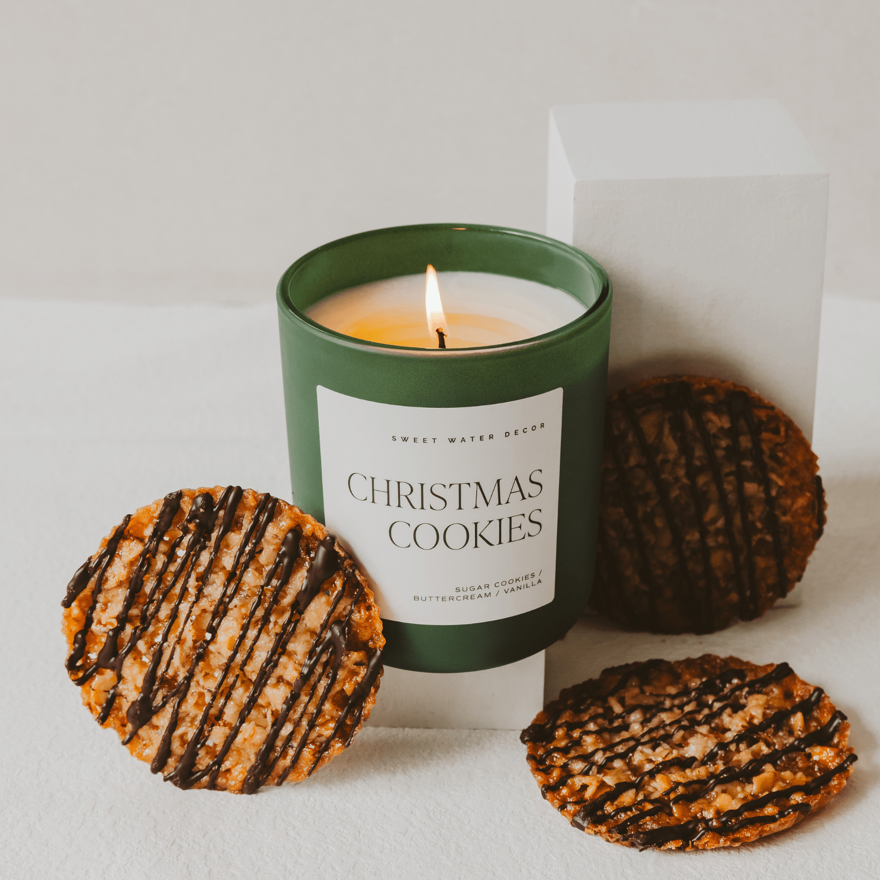 Christmas Cookies Soy Candle - Green Matte Jar - 15 oz (Sugar Cookies) - My American Goods