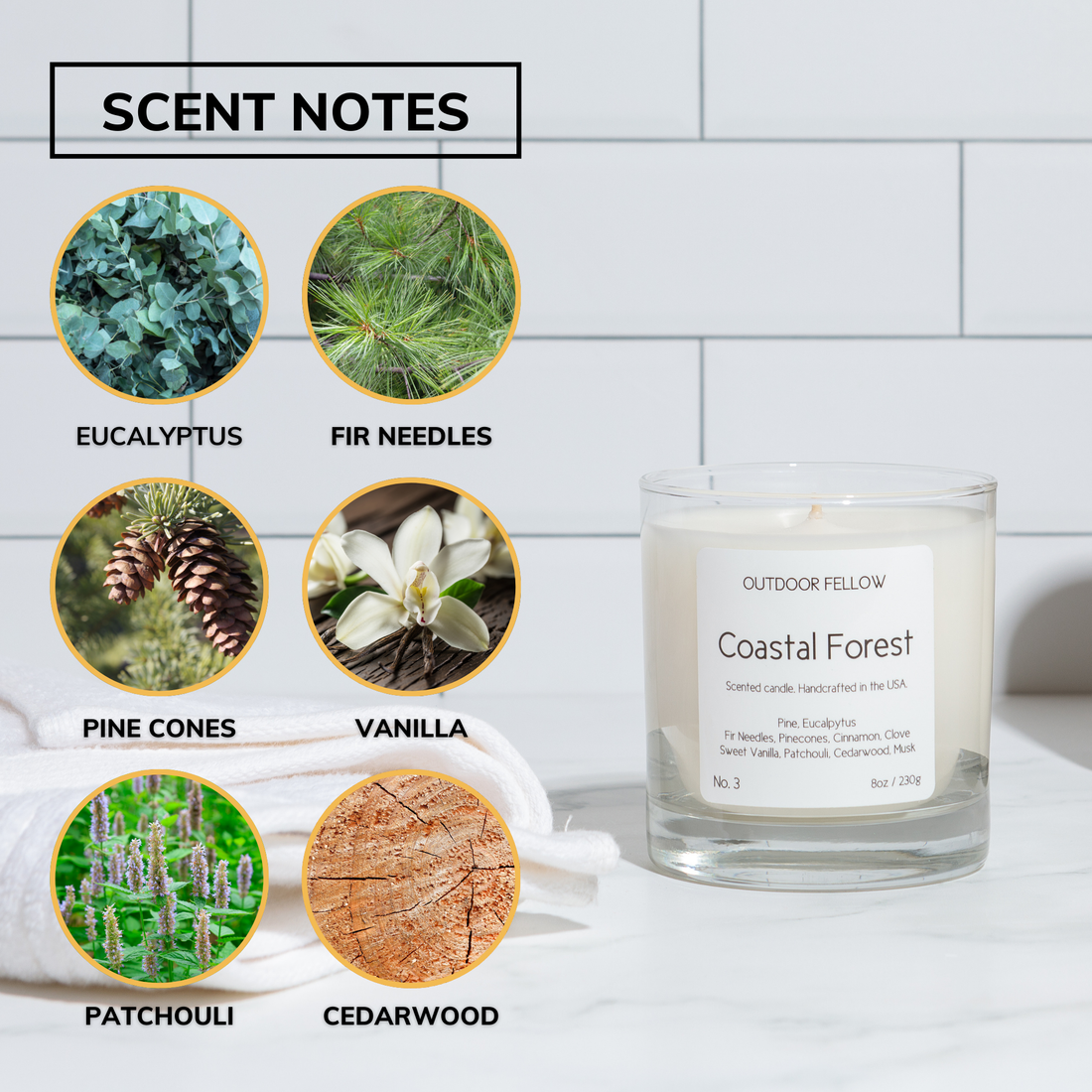 Coastal Forest Scented Candle - My American Goods