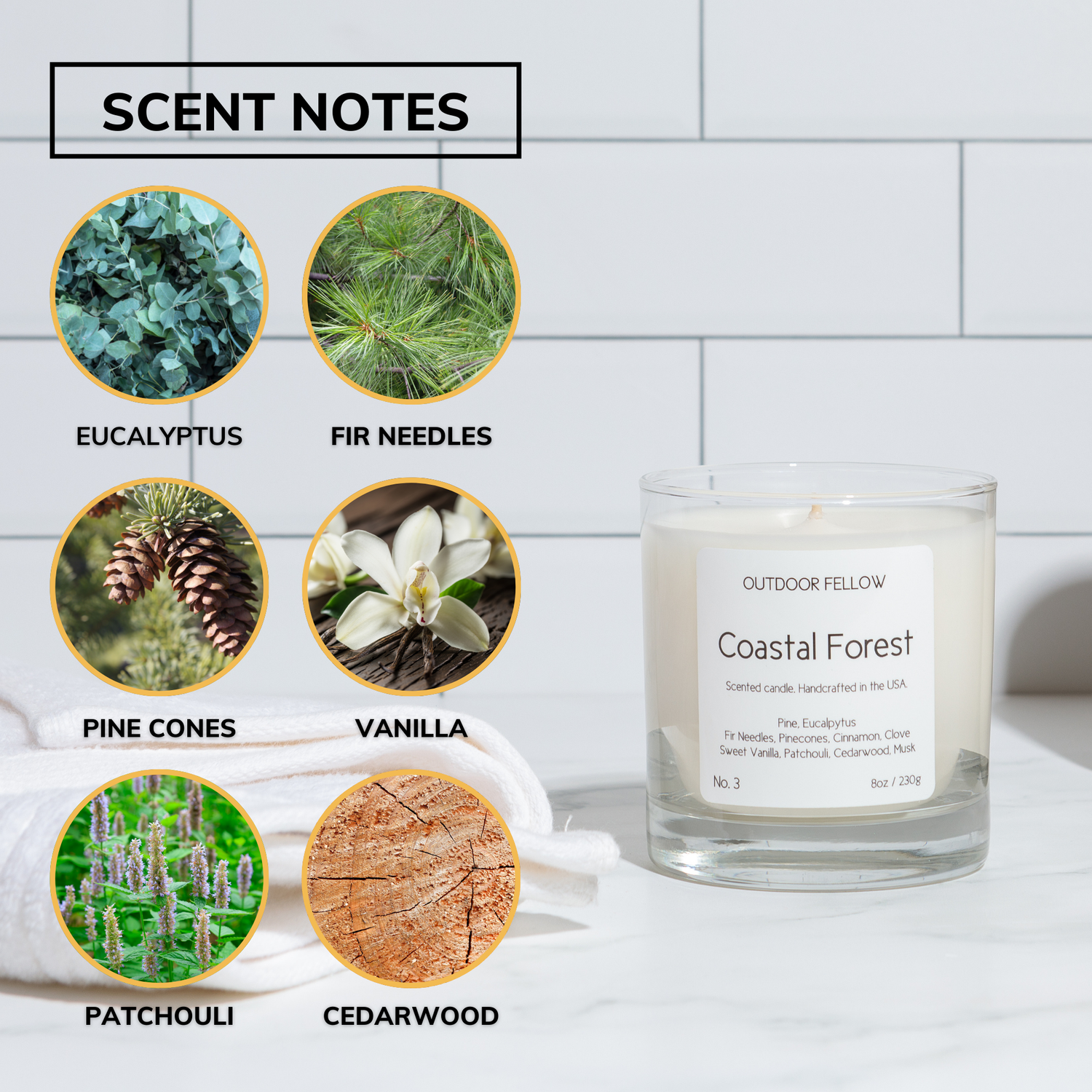 Coastal Forest Scented Candle - My American Goods
