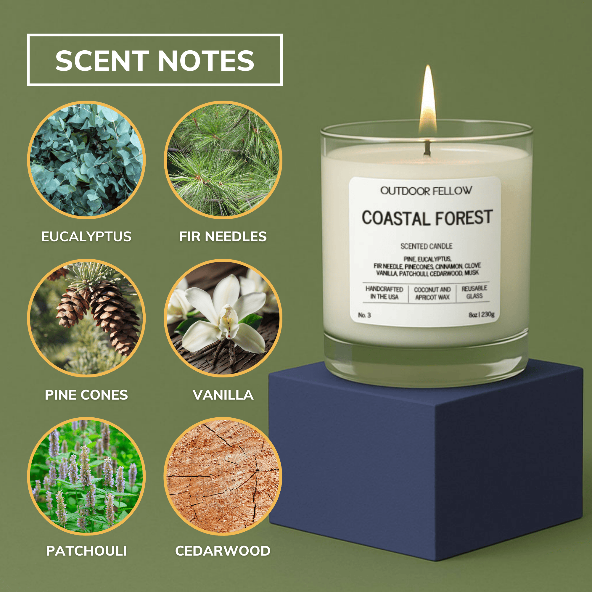 Outdoor Fellow Candles Coastal Forest Scented Candle