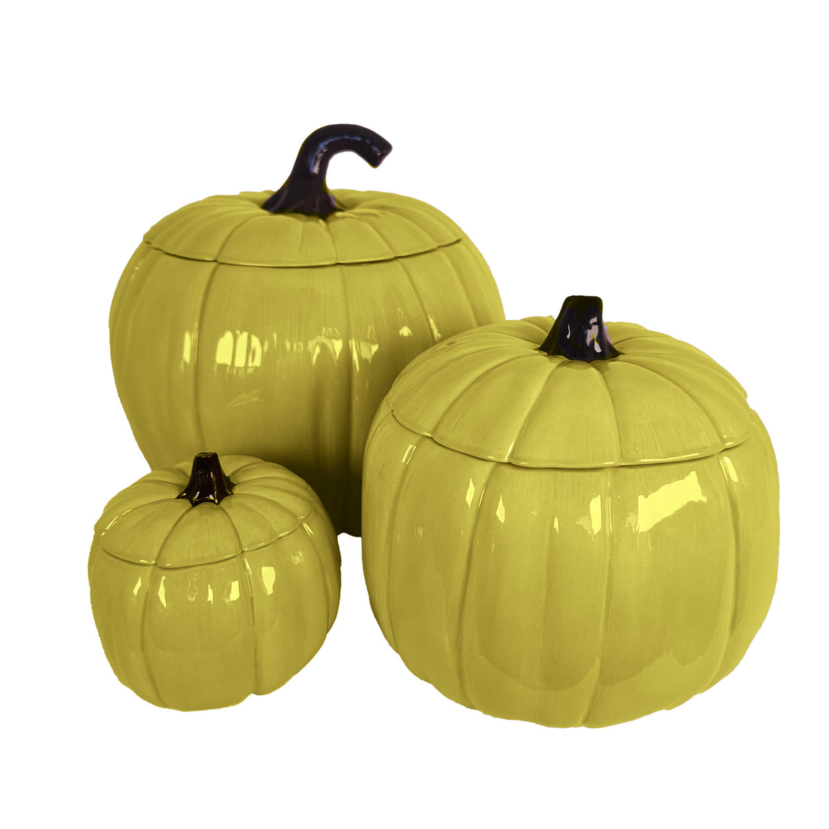 Solid Cactus Green Pumpkin Jars