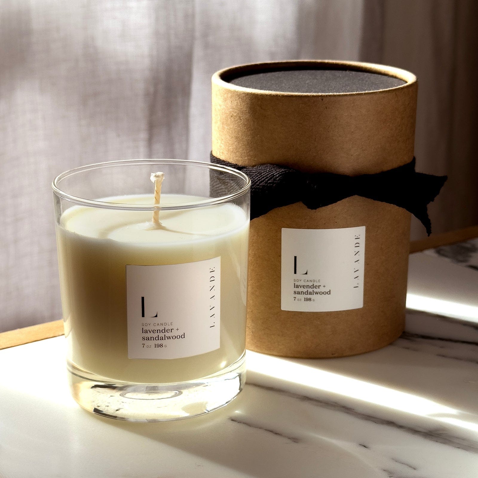 Candle - Lavender / Sandalwood Soy Candle - My American Goods