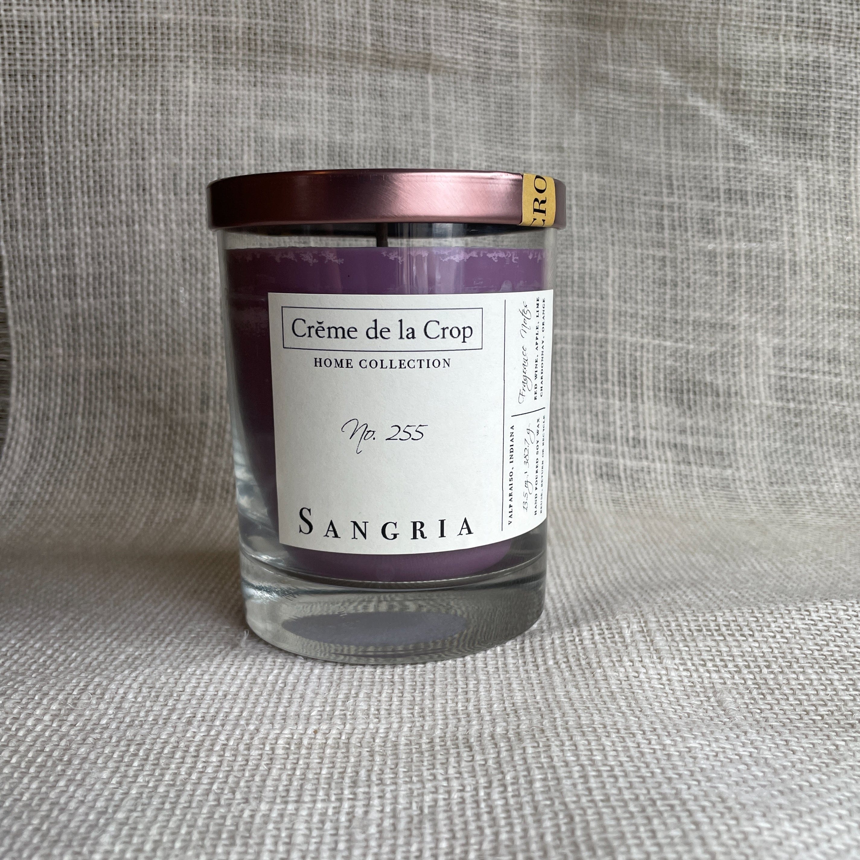 Creme de la Crop With Lid Soy Candle - Sangria