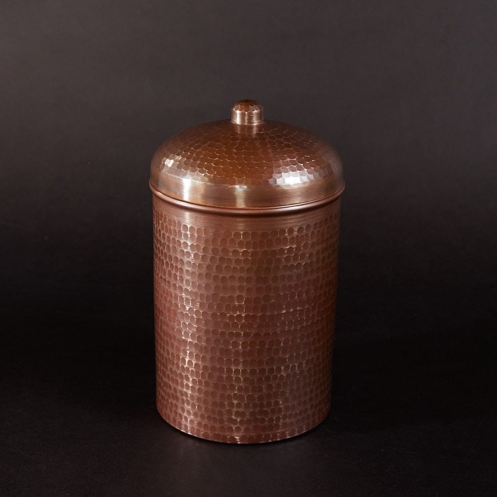 Sertodo Canisters 7x5 inch, 2 quart / Patina Copper Kitchen Canisters - Individual Sizes