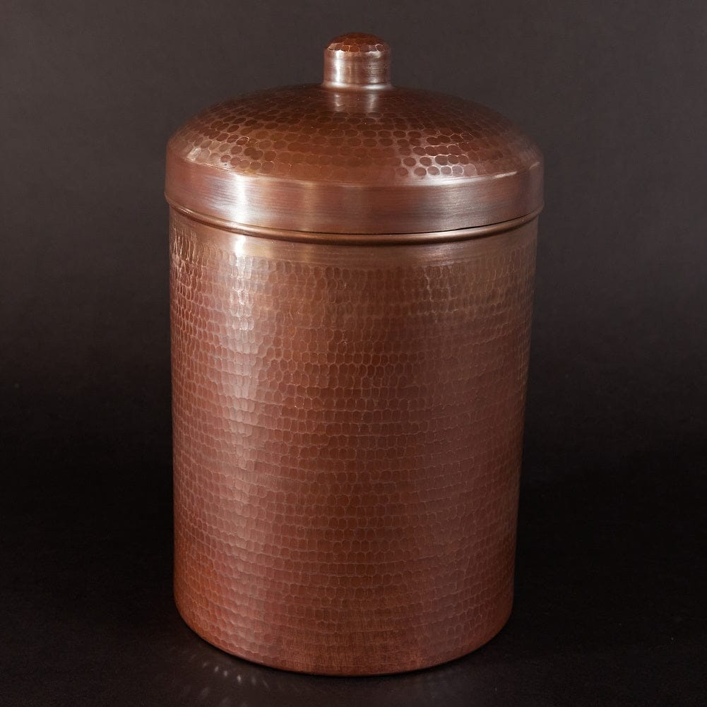 Sertodo Canisters 9x7 inch, 5.25 quart / Patina Copper Kitchen Canisters - Individual Sizes
