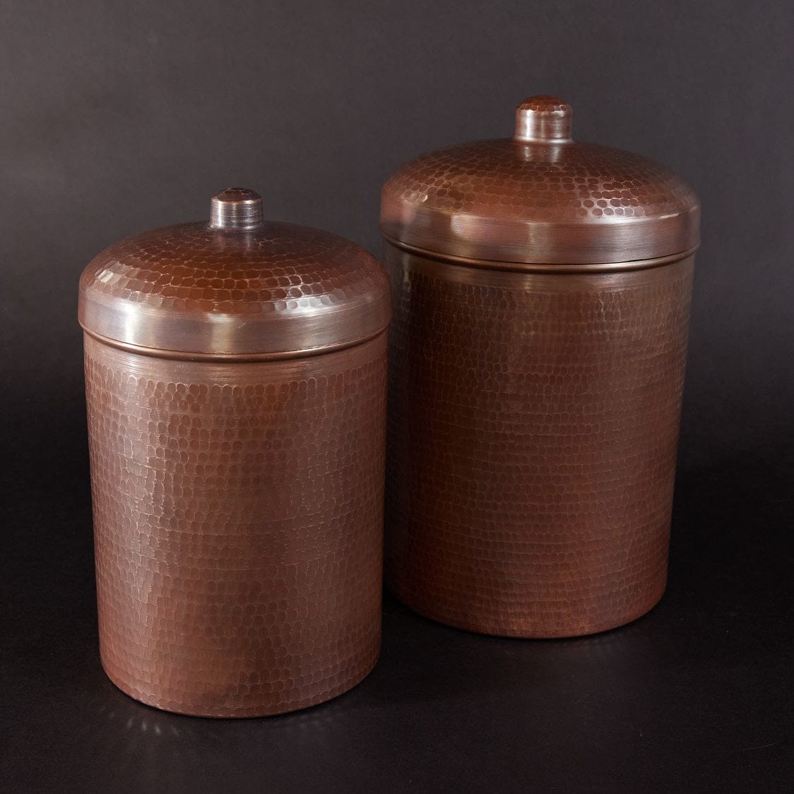 Sertodo Canisters Patina Copper Kitchen Canisters - Large Set, 2 Pieces