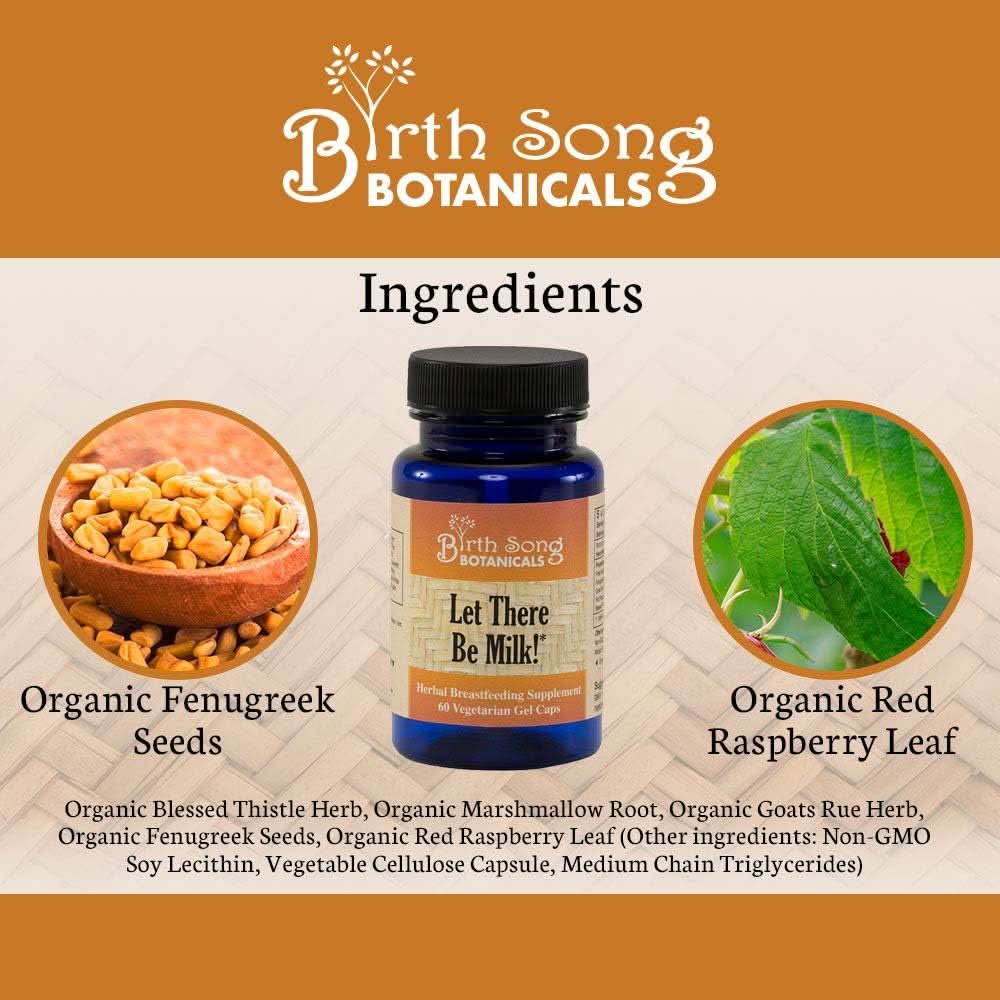Birth Song Botanicals Co. Tinctures Let There Be Milk! Liquid Vegetarian Capsules
