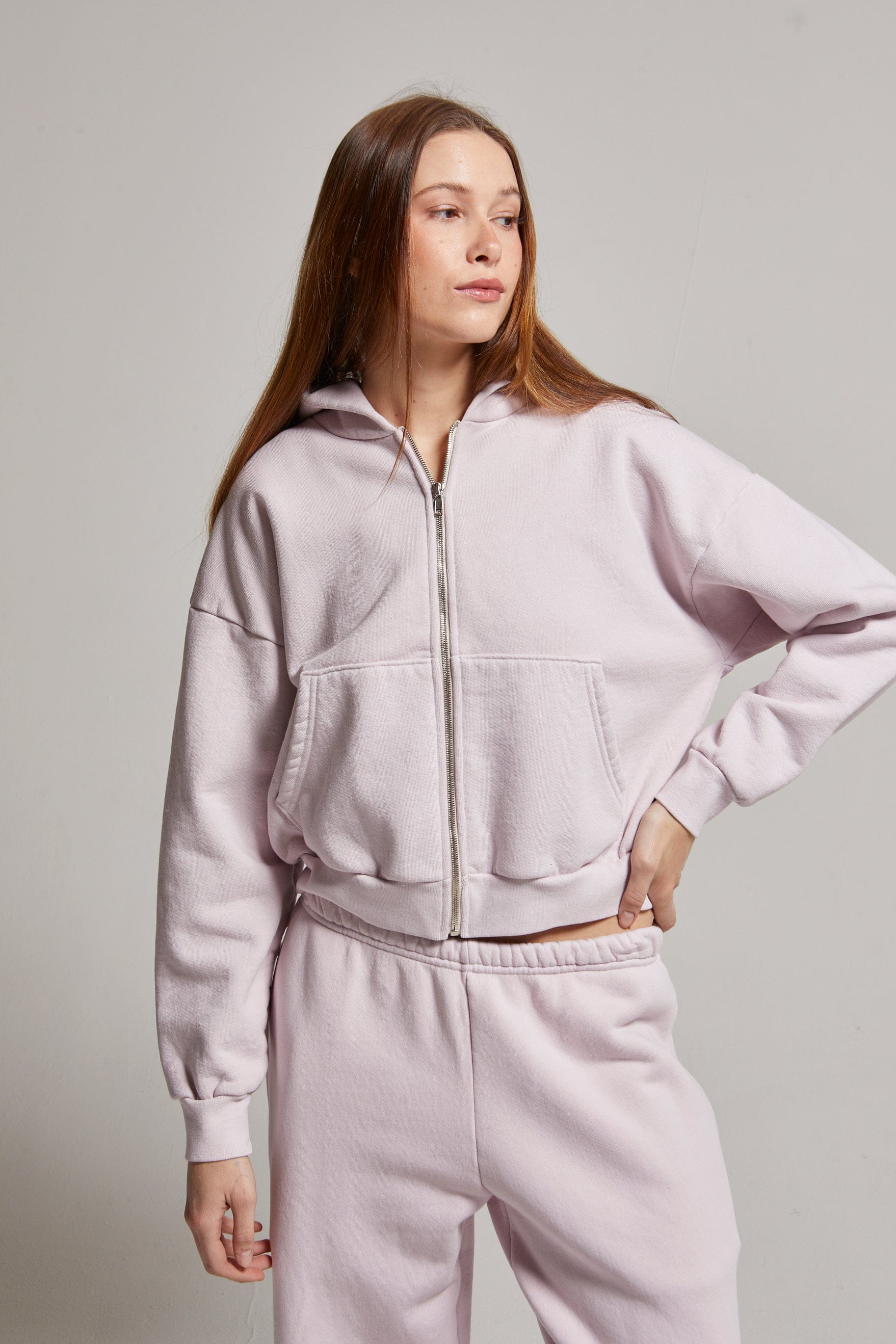 Rosie Cropped Zip-Up Hoodie - My American Goods