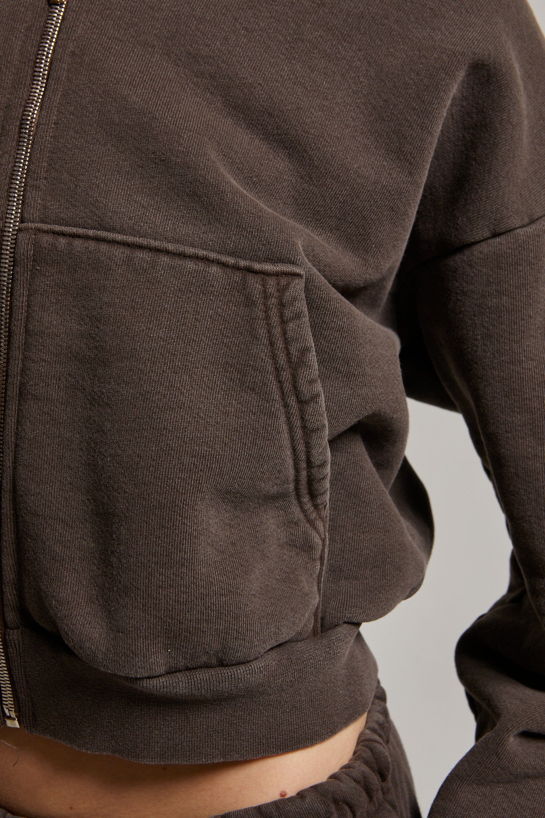 Rosie Cropped Zip-Up Hoodie - My American Goods