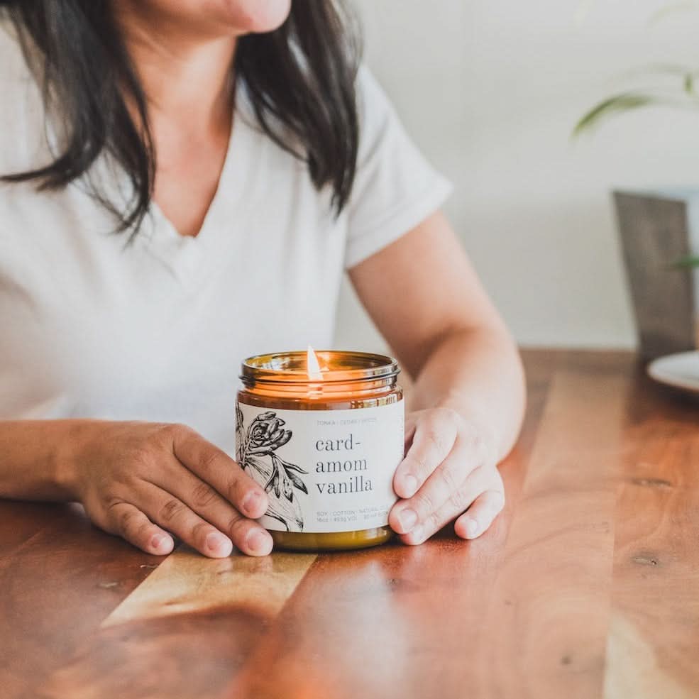 Cardamom Vanilla Soy Candle - My American Goods