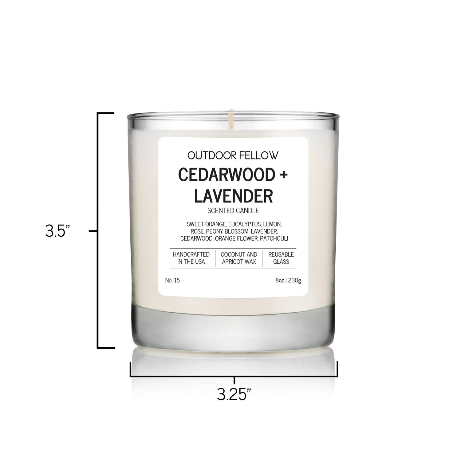 Cedarwood and Lavender Scented Candle - My American Goods