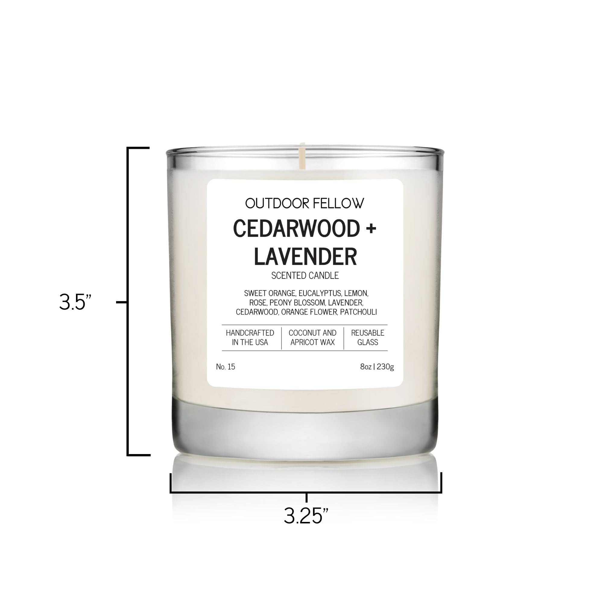 Outdoor Fellow Candles Cedarwood and Lavender Scented Candle