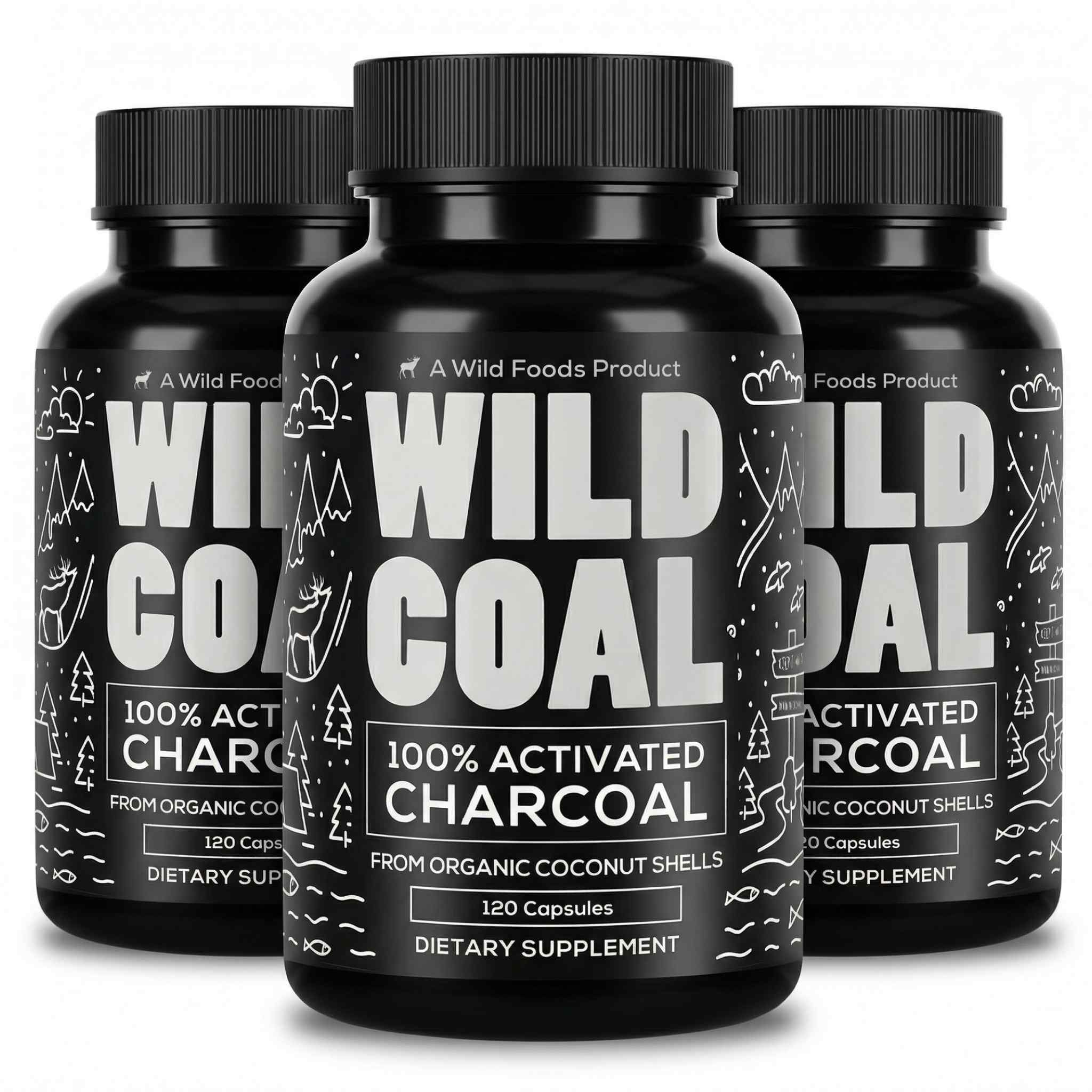 Activated Charcoal Capsules – 100% Organic Coconut Shells