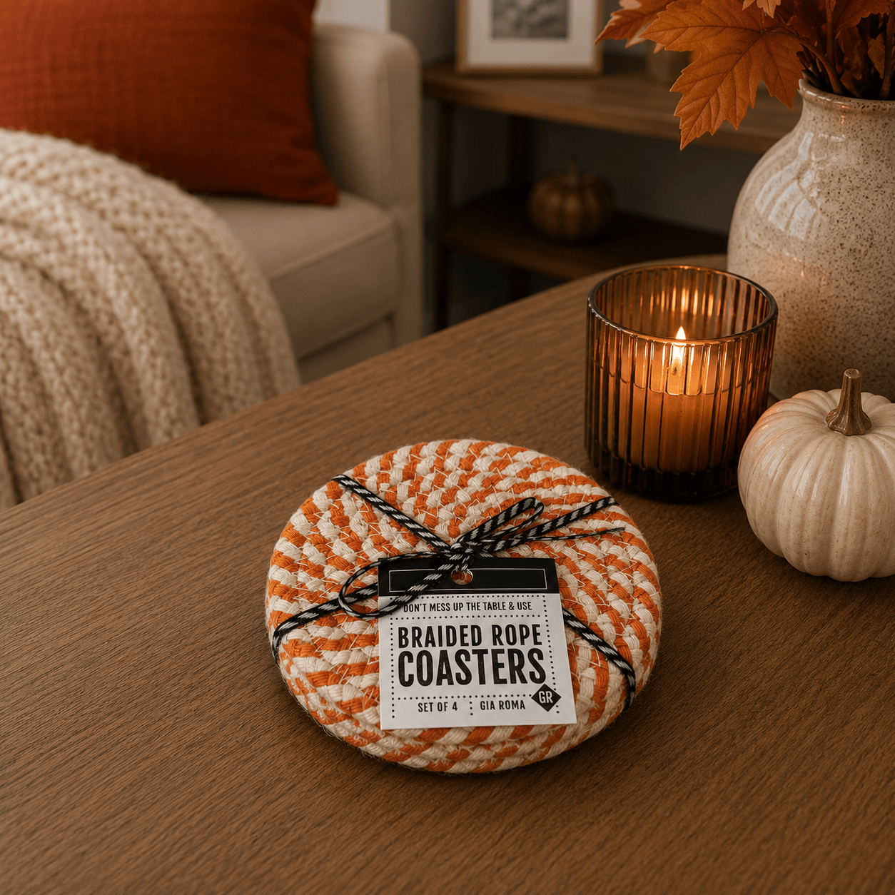 Gia Roma Coaster Fall Fabric Coasters