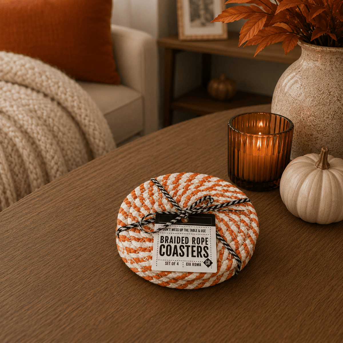 Gia Roma Coaster Fall Fabric Coasters