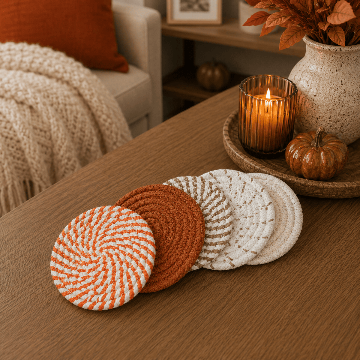 Gia Roma Coaster Fall Fabric Coasters
