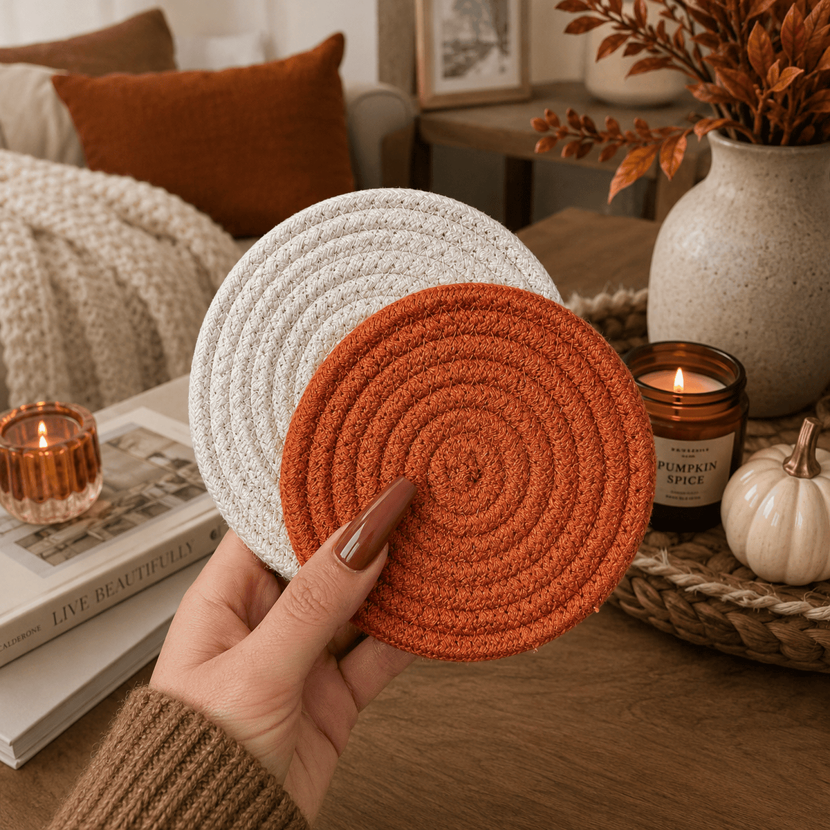 Gia Roma Coaster Fall Fabric Coasters