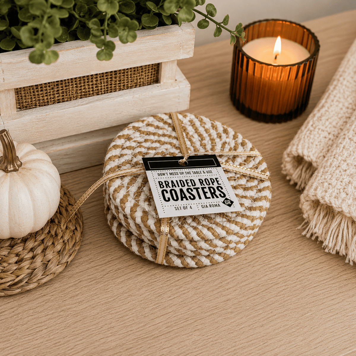 Gia Roma Coaster Fall Fabric Coasters