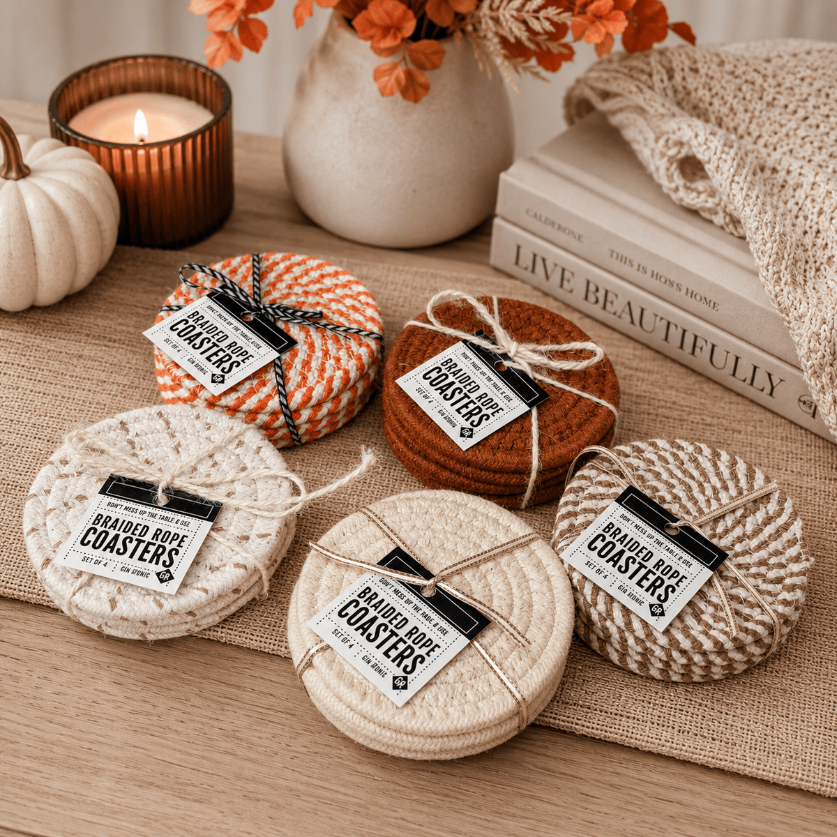 Gia Roma Coaster Fall Fabric Coasters
