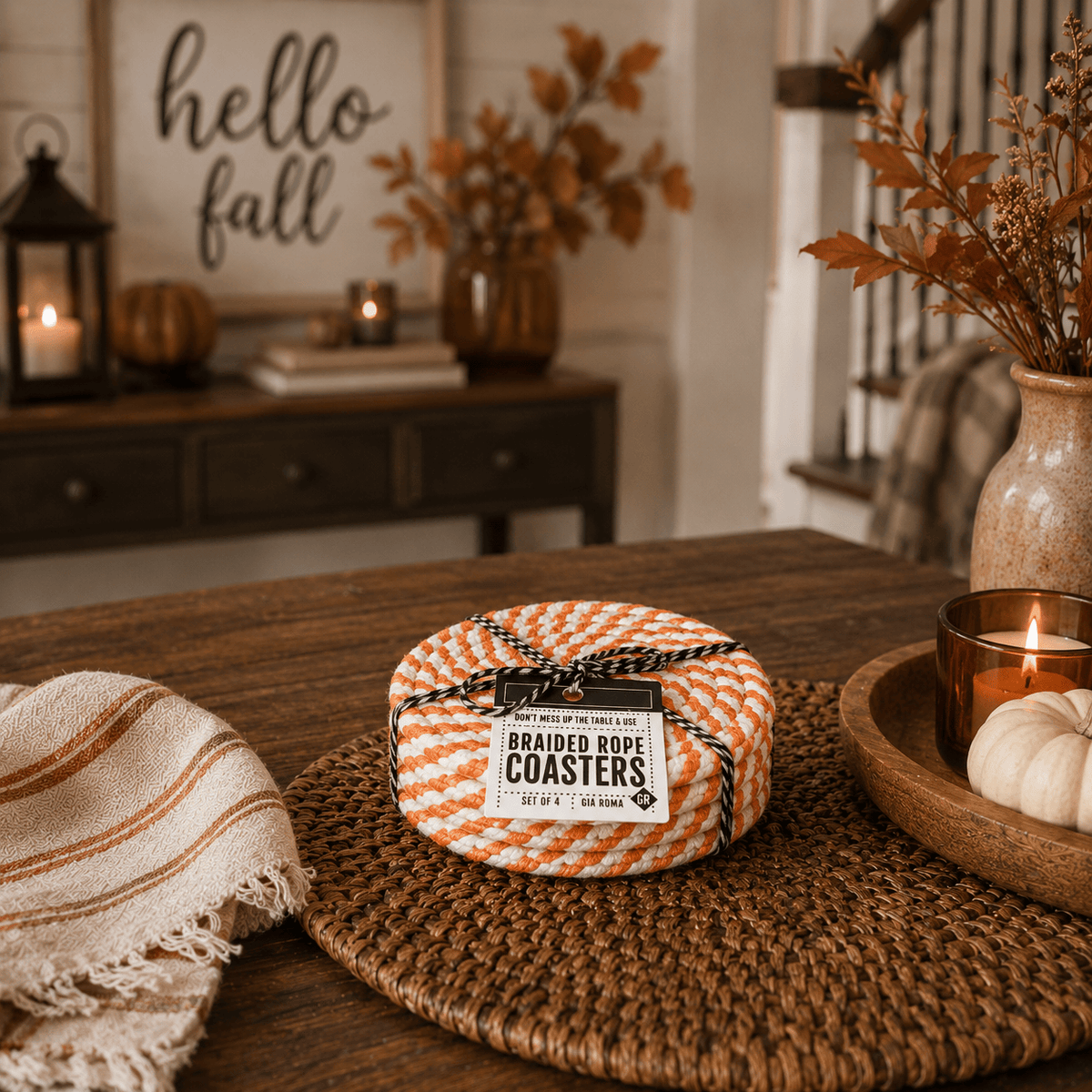 Gia Roma Coaster Fall Fabric Coasters
