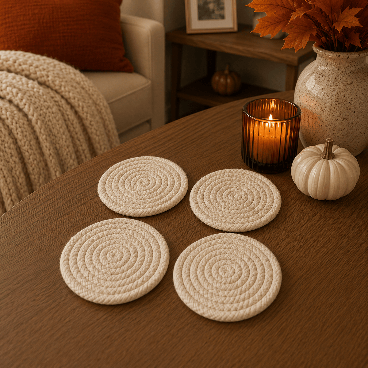 Gia Roma Coaster Fall Fabric Coasters