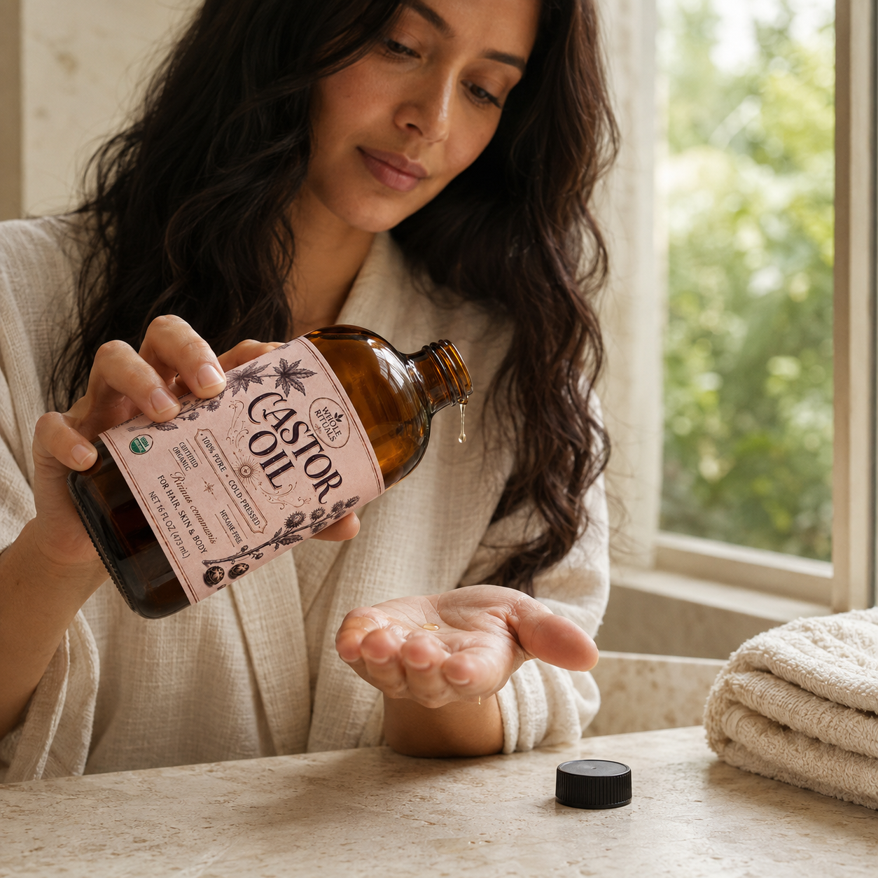 Organic Castor Oil – Cold-Pressed & Hexane-Free