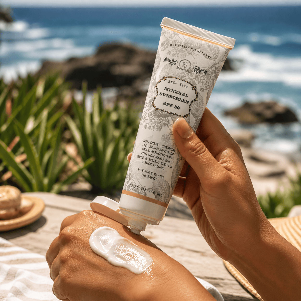 Reef Safe Vegan Mineral Face and Body Sunscreen