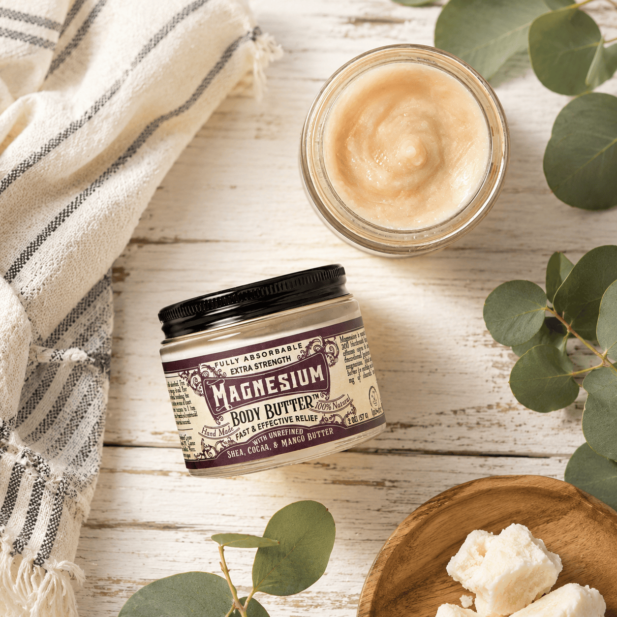 Roots And Leaves Lotion & Moisturizer Magnesium Body Butter