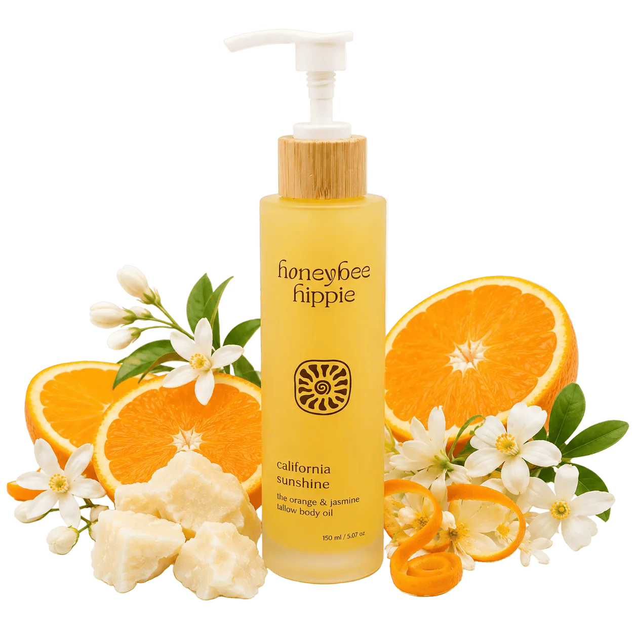 Honeybee Hippie tallow body oil California Sunshine