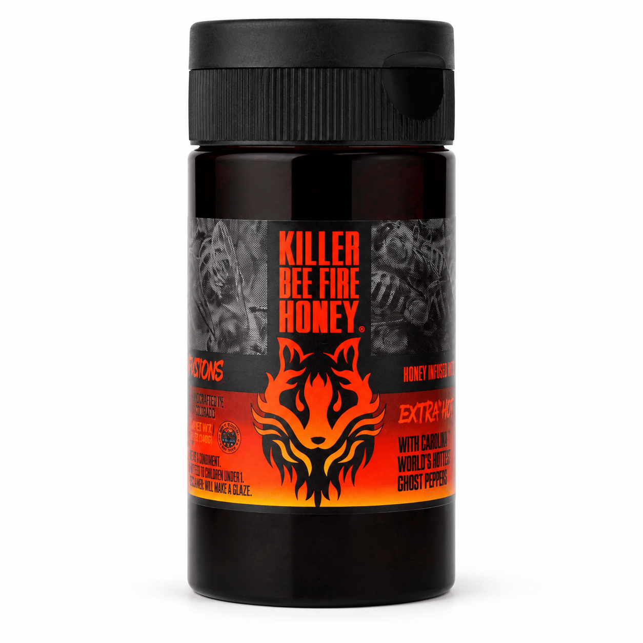 Honey Badgers Bee Farm Hot Honey Killer Bee - Fire Honey - All Natural - Hot Honey