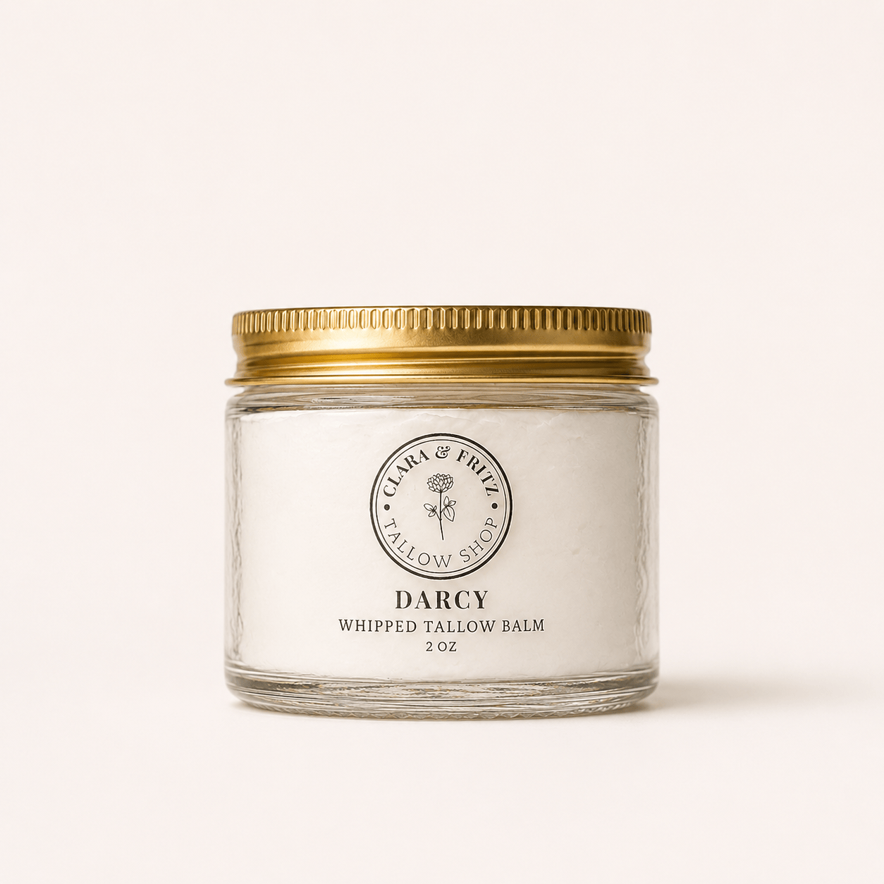 Clara & Fritz Tallow Shop Whipped Body Butter Darcy Frankincense & Cedarwood 2 oz Scented Whipped Tallow Balm